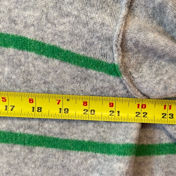 NWOT Aerie Gray and Green Striped Women's Sweater - Picture 5 of 6